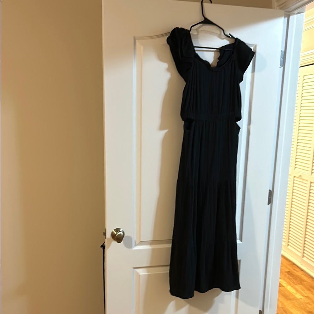 Black cotton beach dress